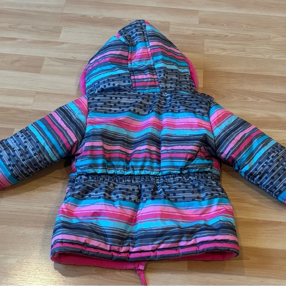 Wippette Kids‎ Girls Striped Jacket with Pink Interior